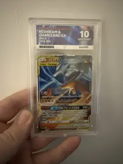 Pokemon TCG Reshiram Charizard GX Card Tag Team GX All Stars Ace 10 Japanese - Image 1