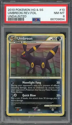 PSA 8 Umbreon Undaunted 10/90 Reverse Holo Pokemon Card B22 - Image 1