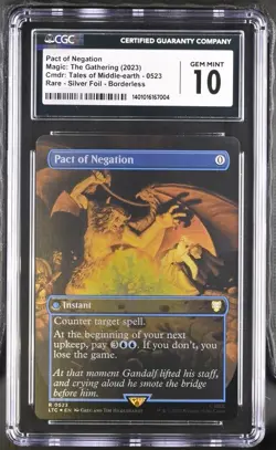 Pact of Negation Borderless FOIL GEM MINT 10 Lord of the Rings CGC Graded MtG - Image 1