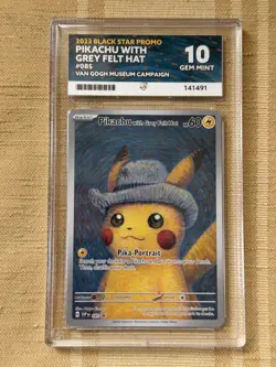 Pokemon Van Gogh Promo Pikachu with Grey Felt Hat SVP085 - Black Star Promo 2023 - Image 1