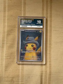 Pokemon Van Gogh Promo Pikachu with Grey Felt Hat SVP085 - Black Star Promo 2023 - Image 2