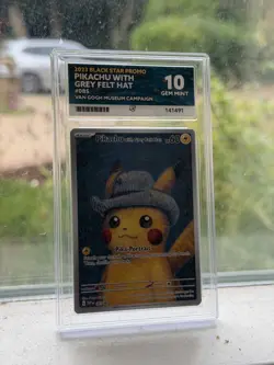 Pokemon Van Gogh Promo Pikachu with Grey Felt Hat SVP085 - Black Star Promo 2023 - Image 3