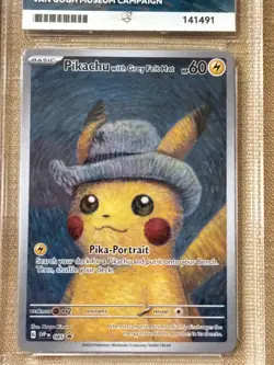 Pokemon Van Gogh Promo Pikachu with Grey Felt Hat SVP085 - Black Star Promo 2023 - Image 4