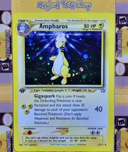 Pokemon Ampharos Neo Genesis 1st Edition Holo Rare 1/111 NM - Image 1