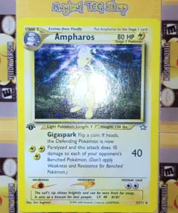 Pokemon Ampharos Neo Genesis 1st Edition Holo Rare 1/111 NM - Image 4