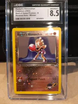 Rocket's Hitmonchan Cgc 8.5 Winner Best Of Game Promos 9 2003 Reverse Holo Mint - Image 1