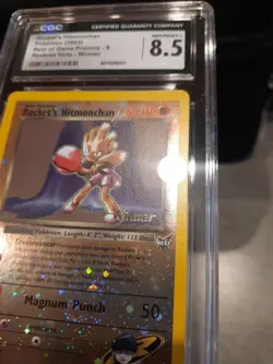 Rocket's Hitmonchan Cgc 8.5 Winner Best Of Game Promos 9 2003 Reverse Holo Mint - Image 2