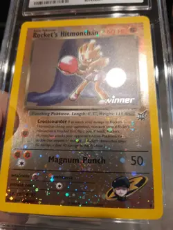 Rocket's Hitmonchan Cgc 8.5 Winner Best Of Game Promos 9 2003 Reverse Holo Mint - Image 3