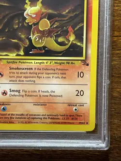 1999 Pokemon Fossil Magmar #39 1st Edition PSA 10 - Image 5