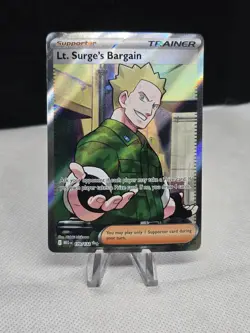 2025 Pokemon Mega Evolutions LT. SURGE'S BARGAIN 170/132 Ultra Rare - Image 1