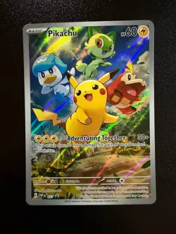 Pokemon Pikachu SVP 027 Scarlet & Violet Paldea Evolved ETB Promo LP - Image 1
