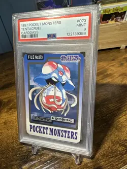 1997 Pokemon Japanese Pocket Monsters Carddass File #073 Tentacruel PSA 9 - Image 2