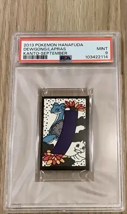 2013 POKEMON HANAFUDA KANTO SEPTEMBER DEWGONG/LAPRAS PSA 9 - Image 1