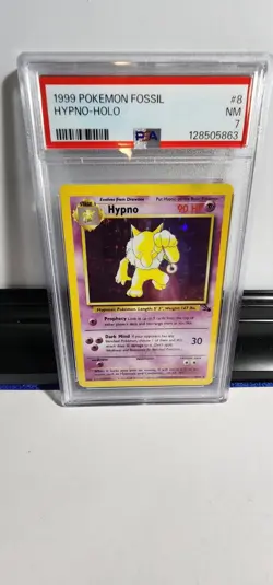 1999 Pokemon Fossil Hypno- Holo #8/62 PSA 7 NM FRESH GRADE - Image 1