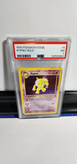 1999 Pokemon Fossil Hypno- Holo #8/62 PSA 7 NM FRESH GRADE - Image 3