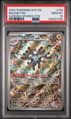 2024 POKEMON SVP EN-SV BLACK STAR PROMO #159 MAGNETON PSA 10 - Image 1