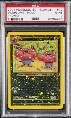 2001 POKEMON SOUTHERN ISLANDS PROMO #17 VILEPLUME-HOLO PSA 9 - Image 1