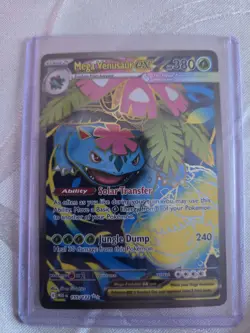 Mega Venusaur ex Pokemon Mega Evolution Ultra Rare Full Art 155/132 NM - Image 1