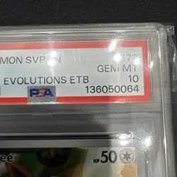 2025 POKEMON SVP EN-SV PRISMATIC EVOLUTIONS ETB PROMO #173 EEVEE PSA 10 - Image 2