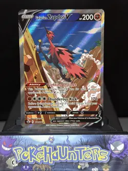 Pokemon Card Galarian Zapdos V 174/198 Chilling Reign Alternate Art Rare NM - Image 1