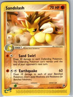 Sandslash 21/100 Non Holo Sandstorm - Pokemon Card - LP - Image 1