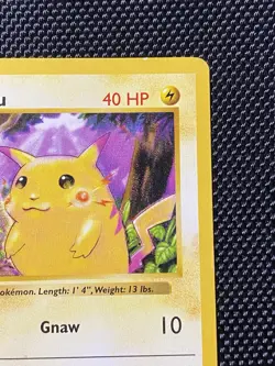 Pikachu Red Cheeks Shadowless 58/102 Base Set 1999 Pokemon TCG Card MP/LP - Image 3