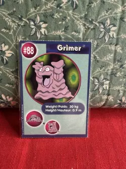 GRIMER #88 POKEMON POKE TRIVIA CARD BURGER KING MEWTWO STRIKES BACK PROMO RARE - Image 1