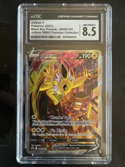 Pokemon Jolteon V SWSH183 SWSH: Sword & Shield Promo Cards Holo CGC 8.5 - Image 1