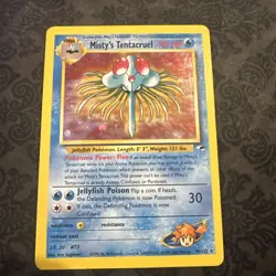 Pokemon TCG Misty's Tentacruel Holo Rare Card 10/132 Gym Heroes - Image 1
