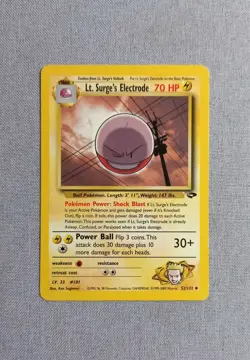 Pokemon TCG - Lt. Surge's Electrode - Gym Heroes set 52/132 - Image 1