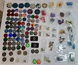 Pokemon TCG Coin & Dice Lot - 70+ Coins, ETB Dice Sets, Metal Markers - Image 1