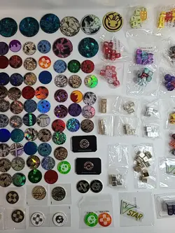 Pokemon TCG Coin & Dice Lot - 70+ Coins, ETB Dice Sets, Metal Markers - Image 3