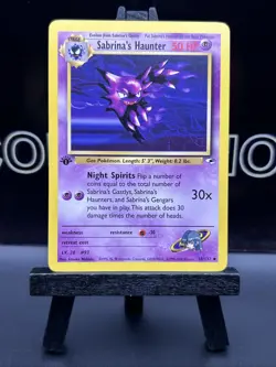 Pokemon TCG Sabrina's Haunter Gym Heroes 58/132 Regular 1st Edition 1999 LP - Image 2