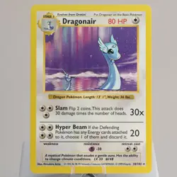 Pokemon TCG - Dragonair 18/102 Base Set Rare Shadowless WOTC 1999 - EXC - Image 2