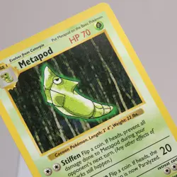 Pokemon TCG - Metapod 54/102 Base Set Common Shadowless WOTC 1999 - EXC/NM - Image 1