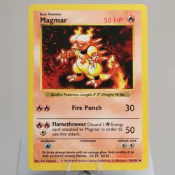 Pokemon TCG - Magmar 36/102 Base Set Uncommon Shadowless WOTC 1999 - EXC/NM - Image 2