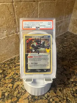 2021 POKEMON SWSH CELEBRATIONS ETB PROMO #144 GRENINJA GOLD STAR PSA 9 - Image 1
