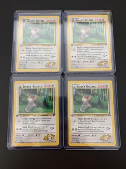 Lt. Surge's Rattata 85/132 1st Edition NM Gym Challenge Non-Holo Pokemon Card - Image 1