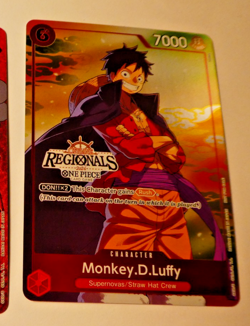 One Piece Card Game Carte Regionals Holo Monkey D. Luffy P-001 FR Nm - Image 1