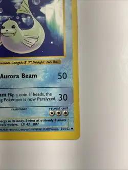 Dewgong 025/102 Base Set (Shadowless) Regular 1st Edition Rare Pokemon TCG Card - Image 4