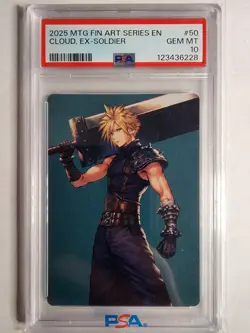 Cloud, Ex-SOLDIER Art Card Art Series: Final Fantasy Regular PSA 10 - Image 1