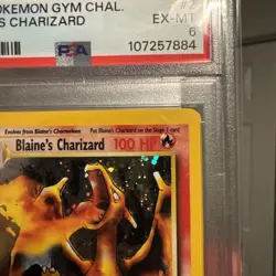2000 Blaine's Charizard 002/132 Pokemon Card Vintage Gym Challenge Holo PSA 6 - Image 3