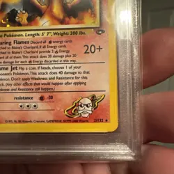 2000 Blaine's Charizard 002/132 Pokemon Card Vintage Gym Challenge Holo PSA 6 - Image 5