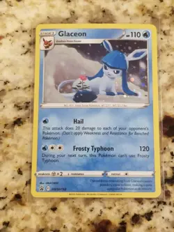 Glaceon SWSH192 Black Star Promo Brilliant Stars Pokemon Card Mint NM - Image 1