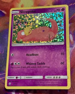 SLOWPOKE POKEMON CARD 5/12 MCDONALDS PROMO HOLO PLAYED - Image 1