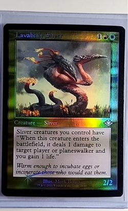 2021 MTG Magic The Gathering MH1 Modern Horizons Retro Foil #29 Lavabelly Sliver - Image 1