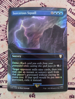 MTG Foil Sorcerous Squall Borderless Extended Lord of the Rings NM - Image 1