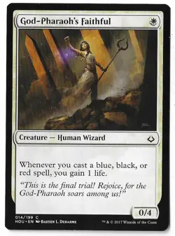 MTG God-Pharaoh's Faithful Hour of Devastation (HOU) Common #014/199 Unplayed - Image 1