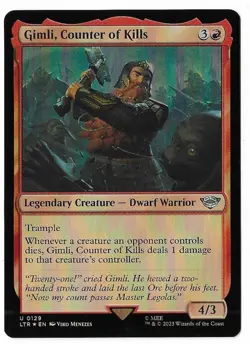 MTG Gimli, Counter of Kills FOIL Lord of the Rings (LTR) Uncommon #0129 Unplayed - Image 1
