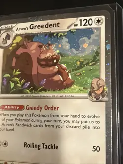 Pokemon Arven's Greedent 159/182 Destined Rivals Cosmo Holo **Blister Exclusive* - Image 4